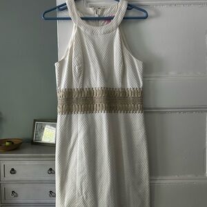 Lilly Pulitzer White Sheath Midi Dress Halter Neckline